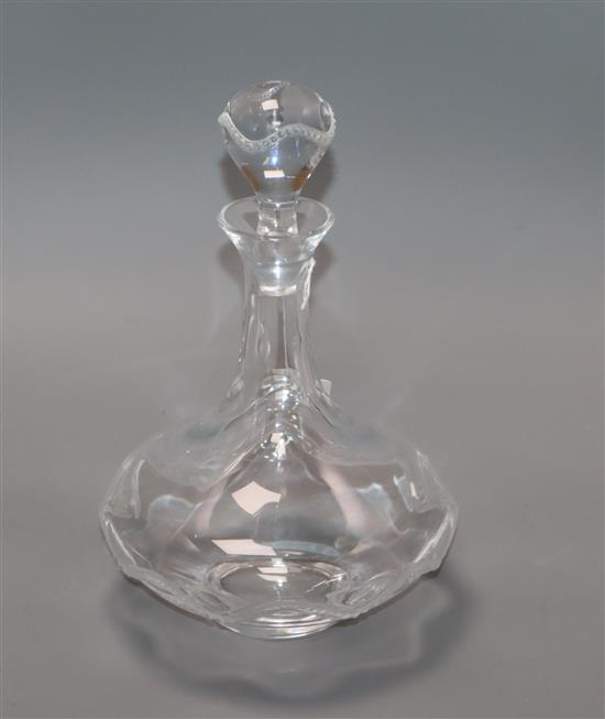 A Lalique Crystal Champs de Mars decanter and stopper H 25cm